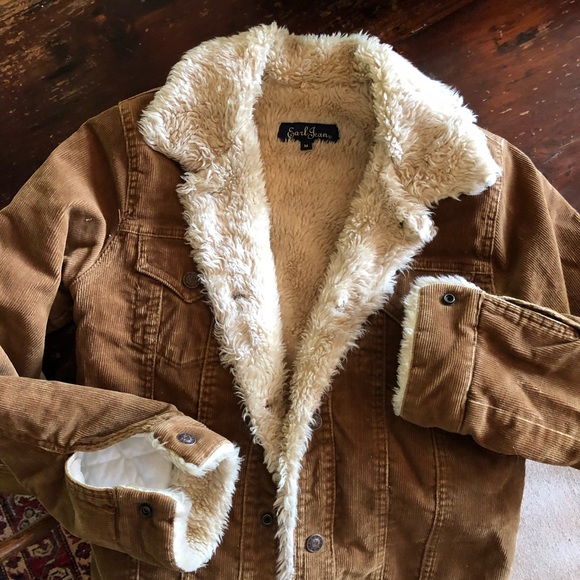 Earl Jeans Jackets & Blazers - Earl Jean y2k Brown Corduroy Jacket with sherpa Lining from Barney’s NY Co-op.